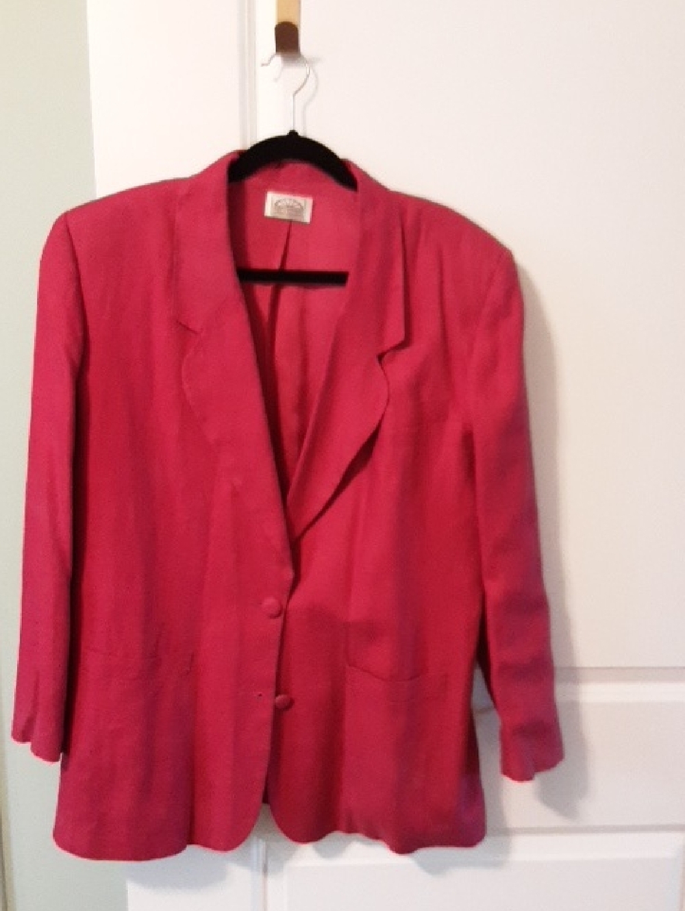 Vintage Women's Hot Pink Blazer Jacket Size 14